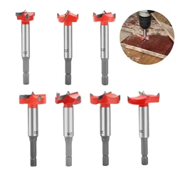 1Pc 15mm-60mm Forstner Drill Bit Flutes Carbide Tip Auger Woodworking Hole Saw Wooden Cutter For Power Tools Drill Bits