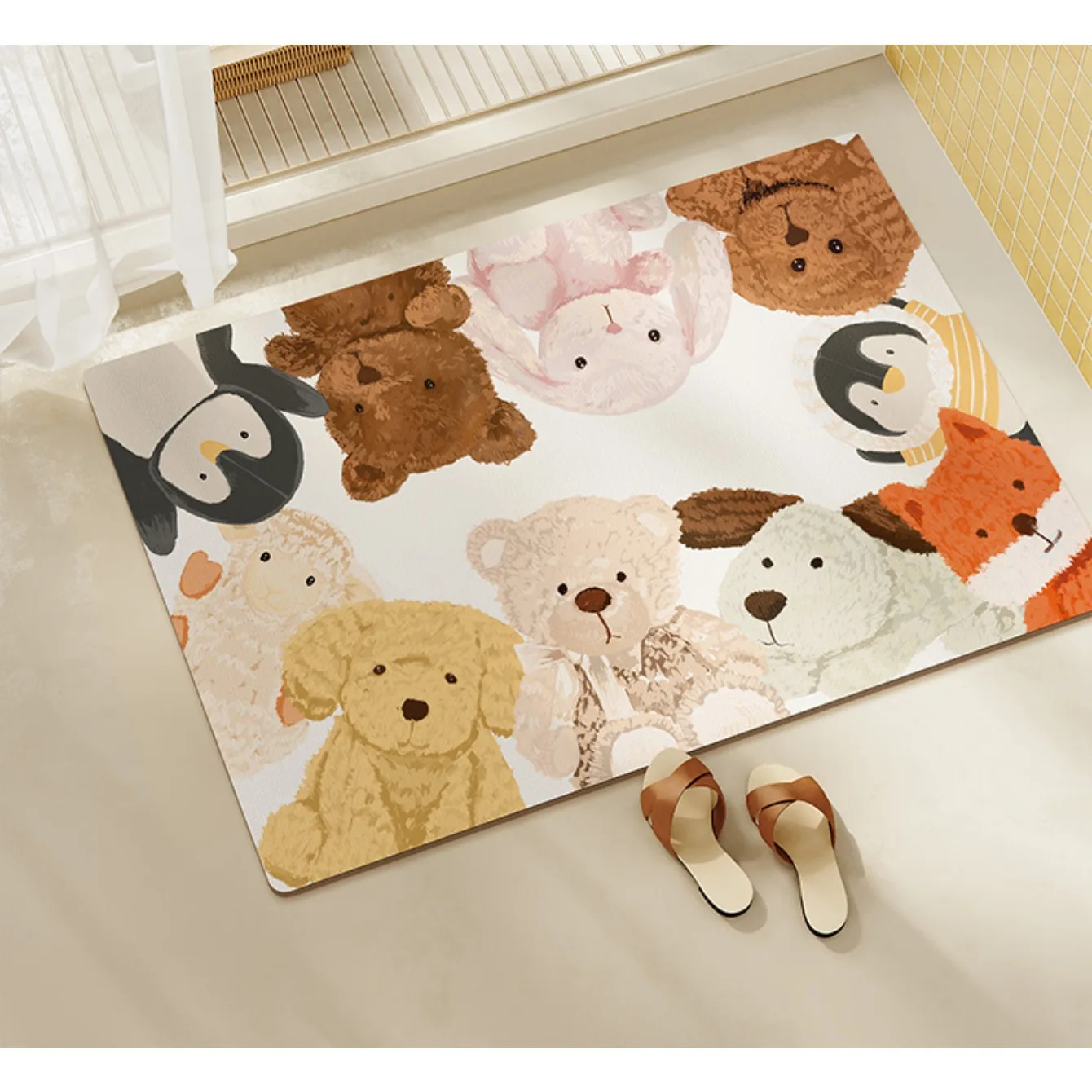 

Adorable Teddy Bear Floor Mat - Cute and Soft Plush Bears - Stylish, Cozy, and Playful Home Decor Accessory for Any Room