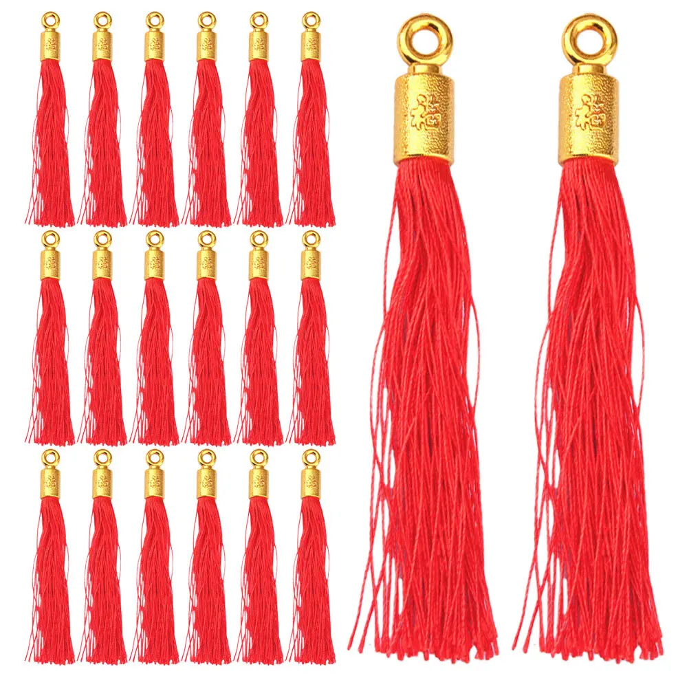 Pendentif pompon en Polyester, 25 pièces, breloque artisanale faite à la main pour sac à éventail, chapeau, décoration de voiture, Festival de printemps, ornement suspendu, cadeau DIY