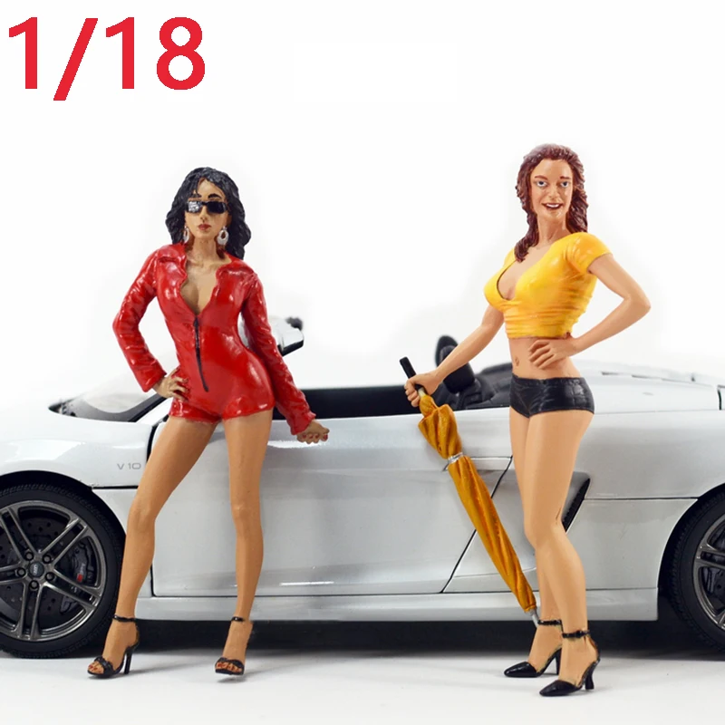 

Resin 1/18 Sexy Racing Girl Beauty Doll Suitable For 1/18 Scale Car Model Shoot Accessory Adult Collection Display Boy Toy