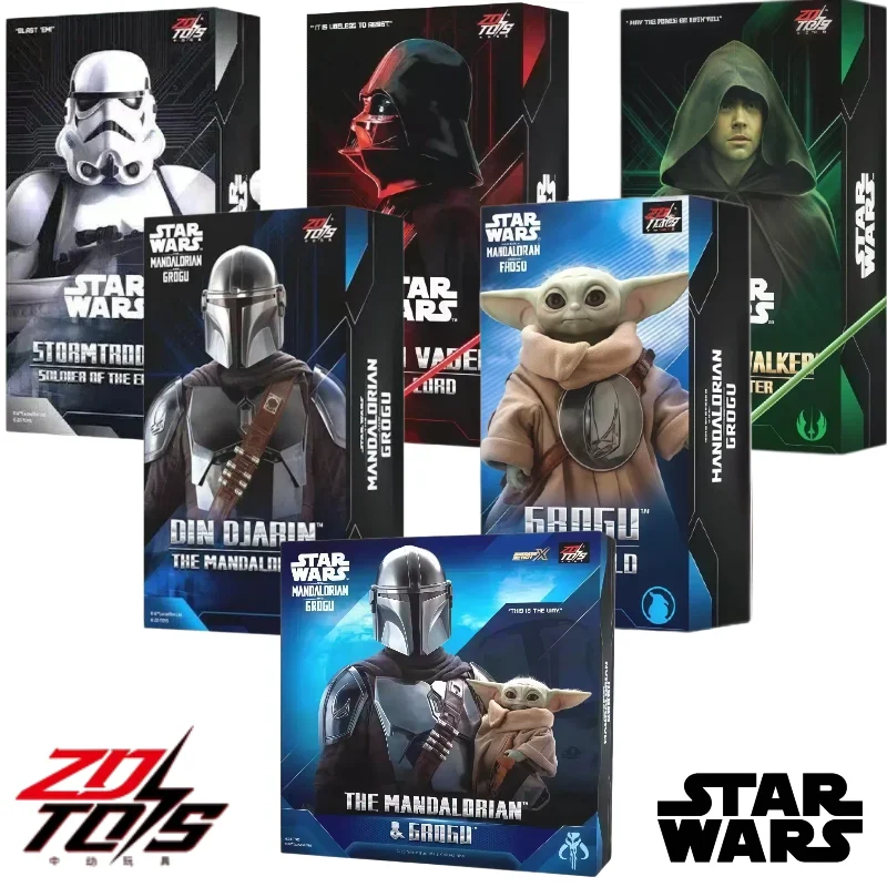 zd-スターウォーズアクションフィギュアコレクタブルモデルベビーヨーダダースベイダーディンジャリンマンダロリアンルークスカイウォーカーストームトルーパーおもちゃギフト
