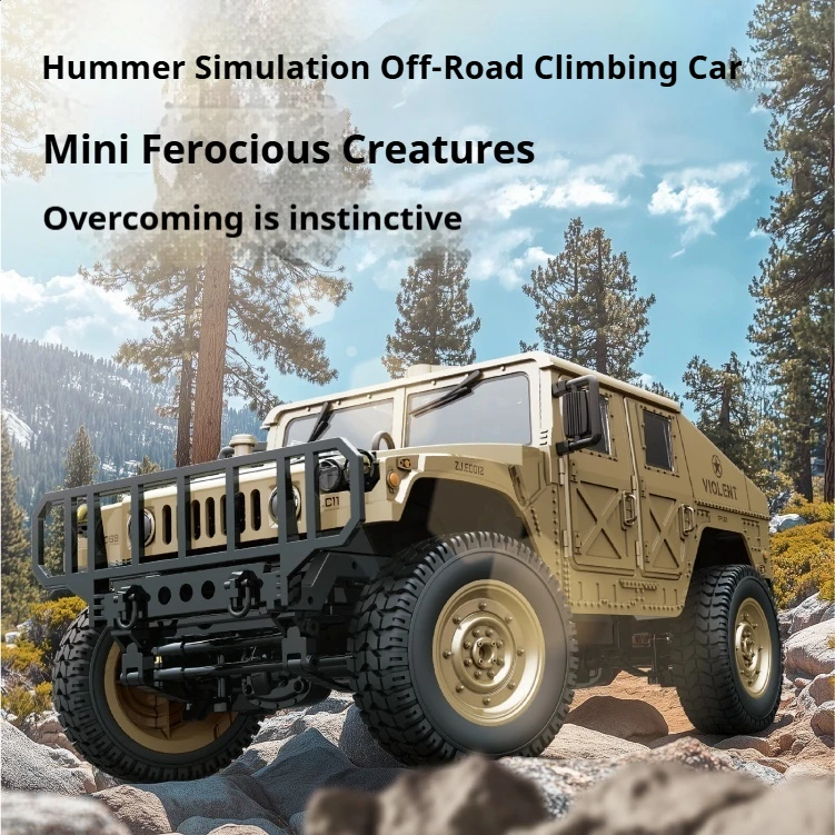 

JJRC C8835 Military RC Crawler 4WD 1:16 Scale Alloy Rock Crawler Off-Road Truck RTR 2.4 GHz Remote Control Car Kids Gift