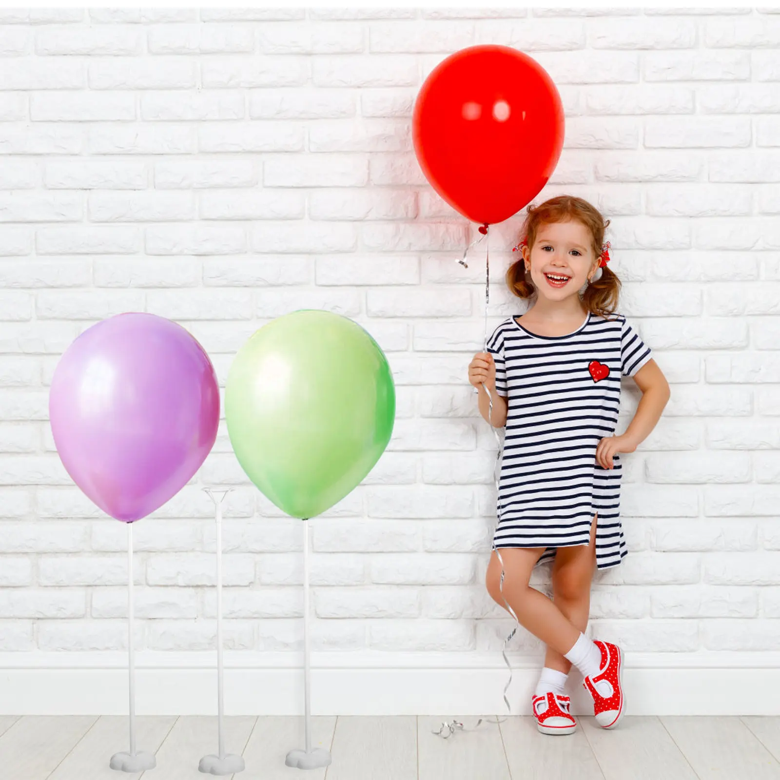Balloon Holder Sticks 50 Pcs Tall Plastic Rods for Wedding Bridal Shower Table Floor Centerpiece Stand