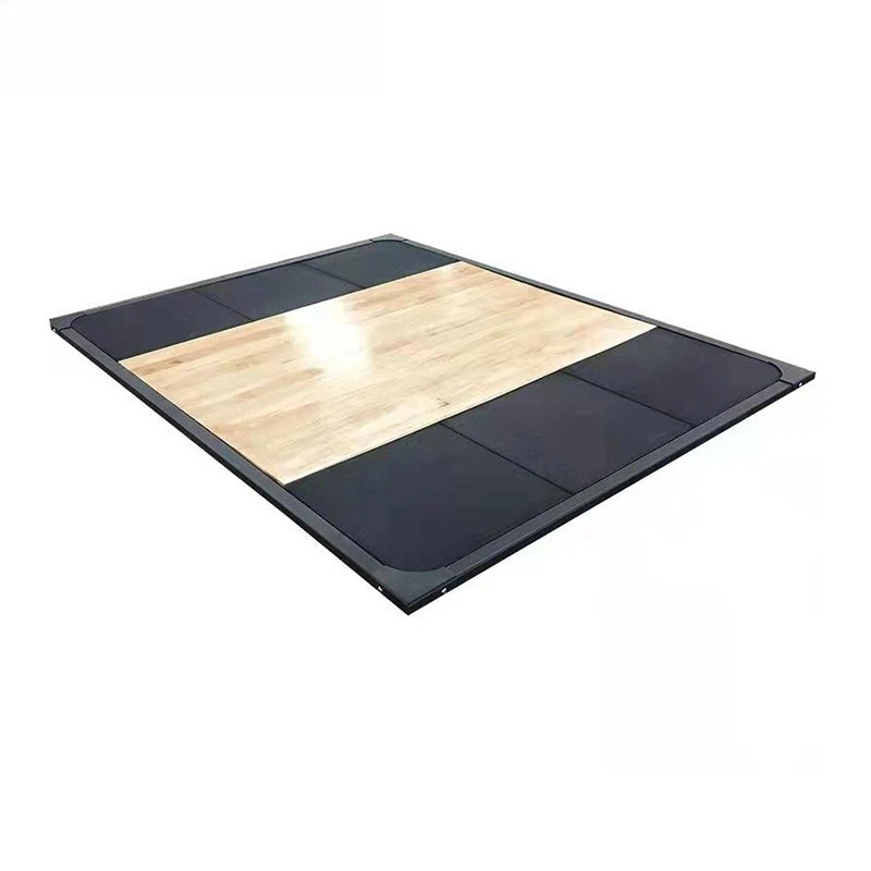 Squat table, shock absorber pad, weight lifting table, strength, solid wood deadlift table, wooden T-table 230x110x3cm