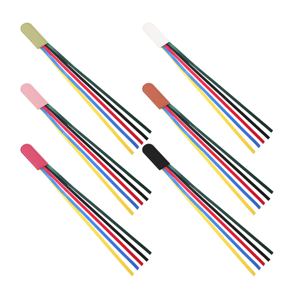 

6Pcs Bible Ribbon Bookmarks PU Markers for Reading Faith Study Colorful Page Marker Christian Accessory