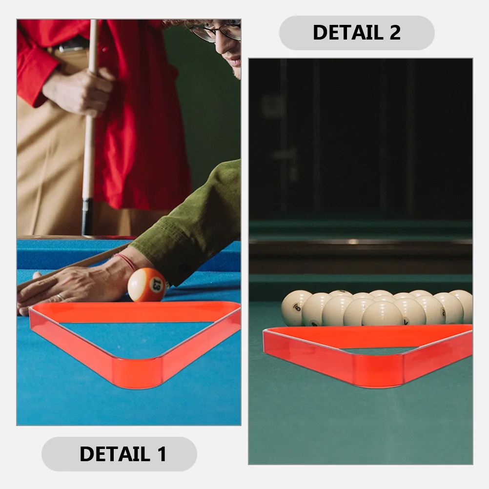 

2pcs Billiard Triangle Rack 2-1/4 Inch Colorful Frame Pool Balls Holder Durable PC Stable Design Mini Table Game Pub Home Use