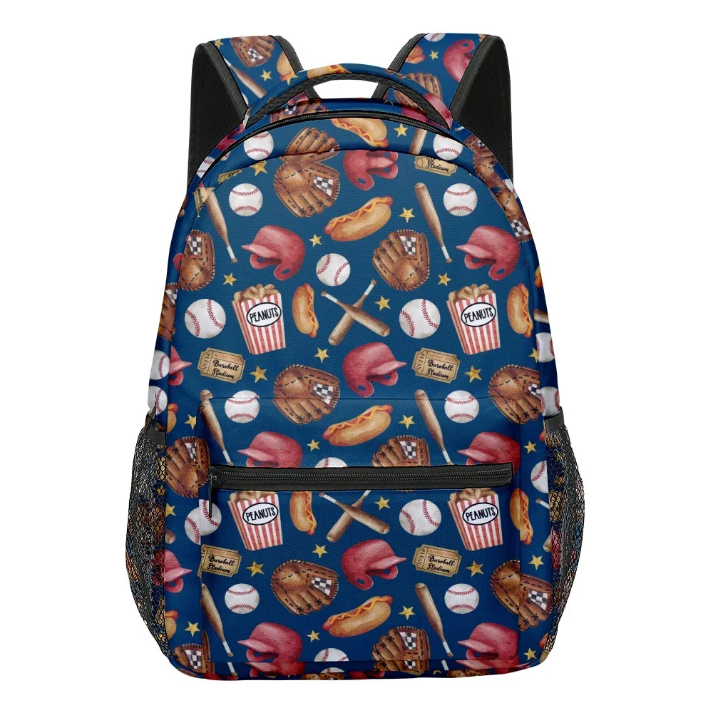 

Fashion Novelty Cool baseball student Bookbag Notebook Backpacks 3D Print Oxford Waterproof Boys/Girls Travel Backpacks