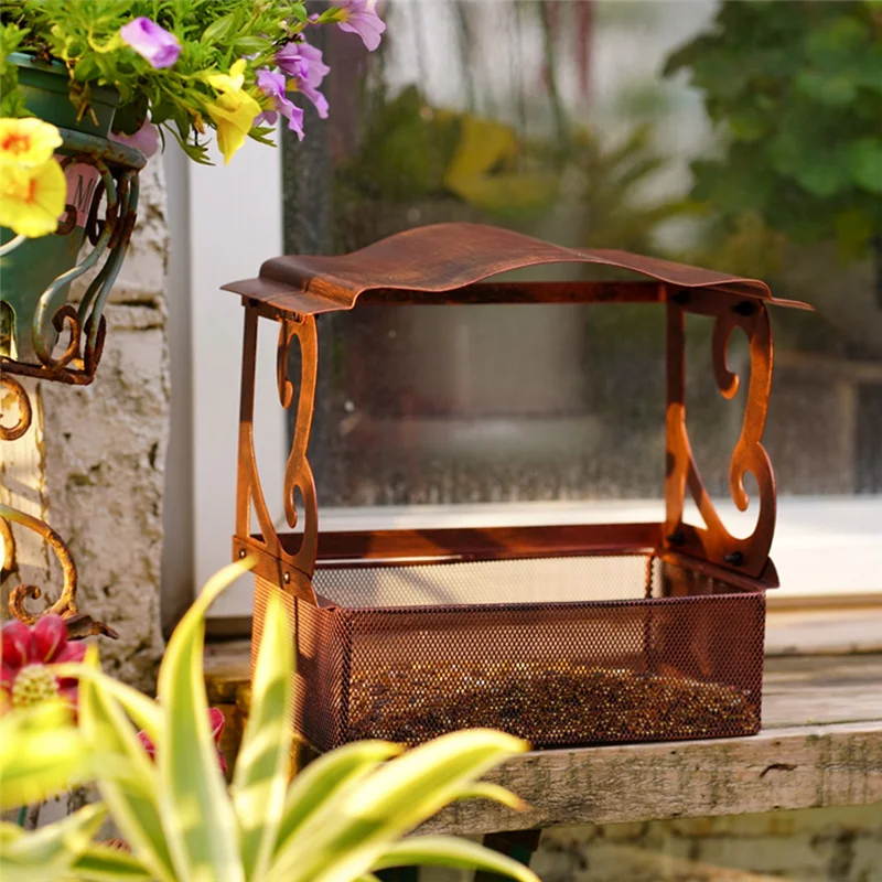 

Window Bird Feeder, Metal Bird Feeder With Outdoors Hanging Chain, Bird Feeders For Outside Wild Birds