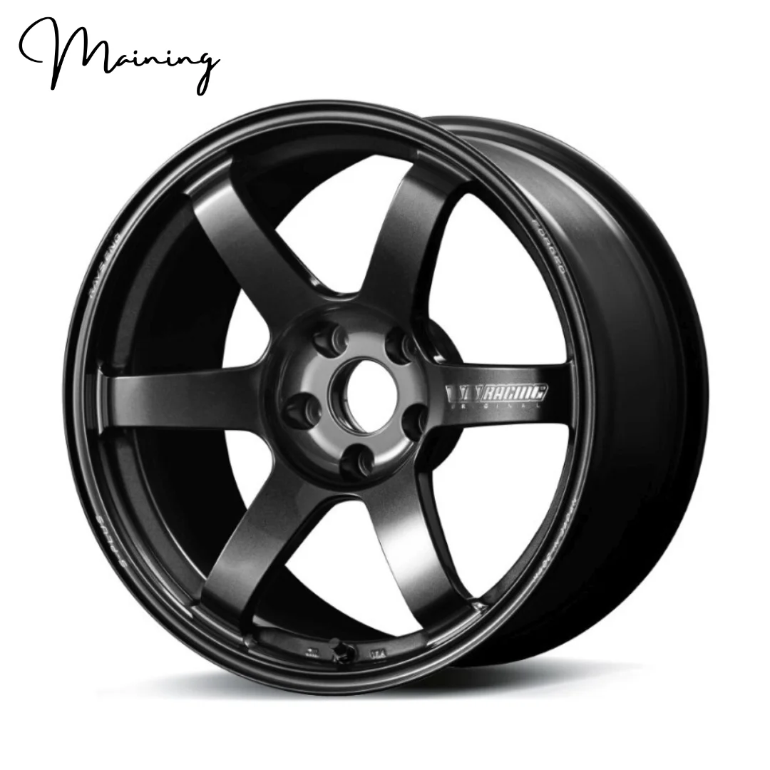 for TE37 Saga S-Plus Diamond Dark Gunmetal Wheels 5x114.3 5x120 Customized Size Rims For Nissan Skyline GTR BMW Toyota JDM Car R