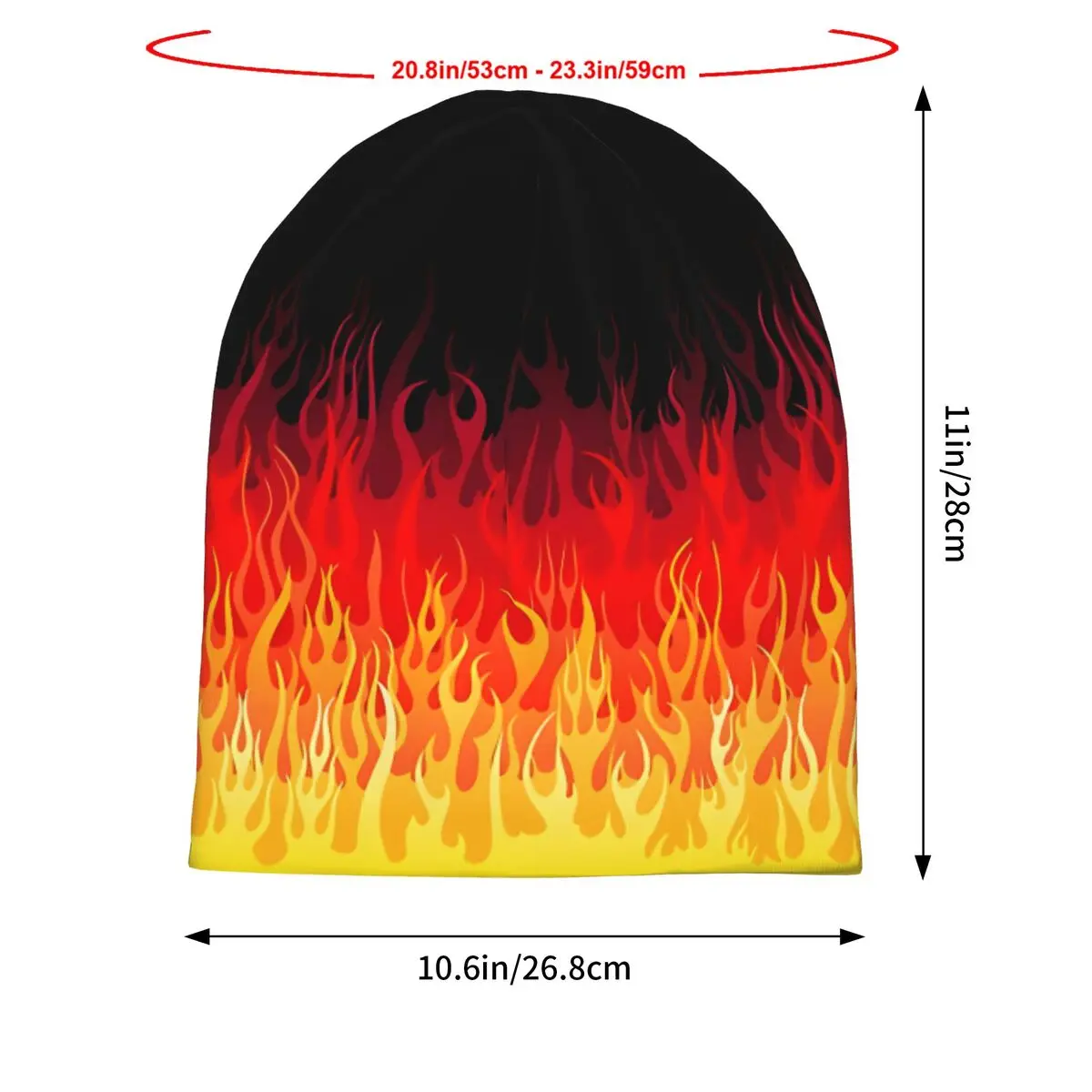 Red Hot Rod Flames On Edge Unisex Bonnet Thin Cycling Hats Double Layer Hat Breathable Caps