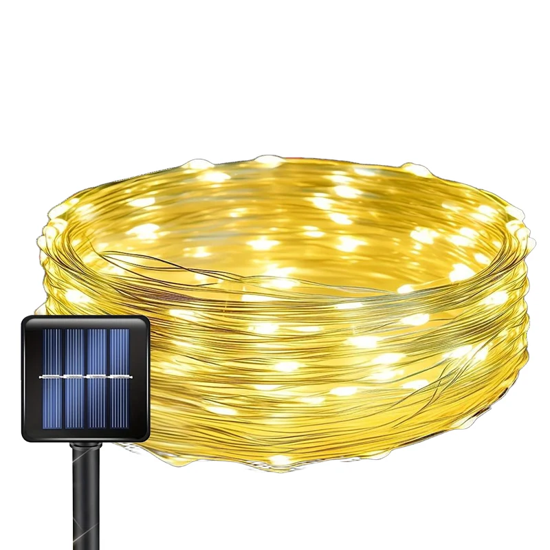 1 stks Solar LED Lichtslingers Waterdichte Outdoor Tuin Fairy Solar Lights 8 Modi voor Straat Patio Balkon Boom Decor