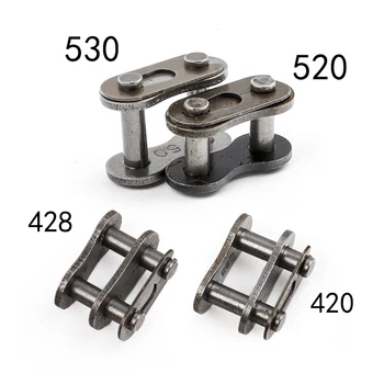 420 428 520 530 elo de anel de fivela de corrente, conector de conexão de corrente pesada para motocicleta, ligação de junta mestre com trava de corrente de anel o