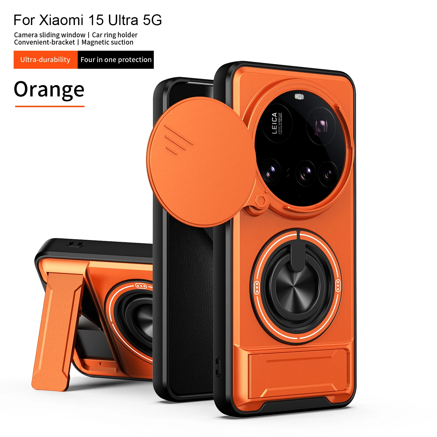 For Xiaomi 15 Ultra Case Xiaomi Mi 15 Ultra Cover Cases Magsafe Magnetic Fold Holder Military Armor Camera Protection Cover