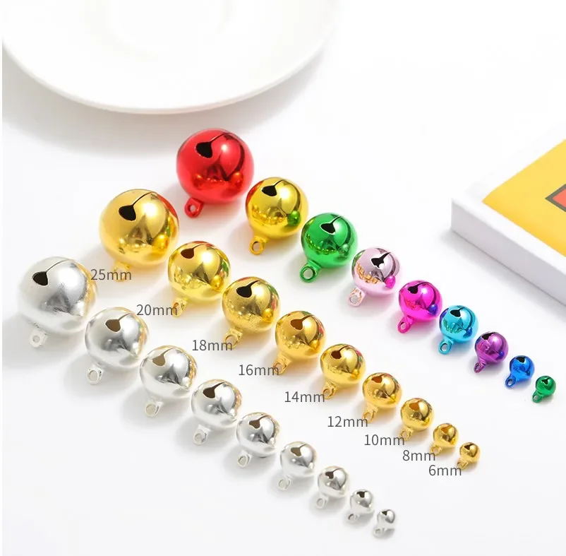 20-300 Pcs Mini Aluminum Colorful Jingle Pendant Tiny Brass Bells for dog Christmas Tree Decoration/DIY Crafts Accessories