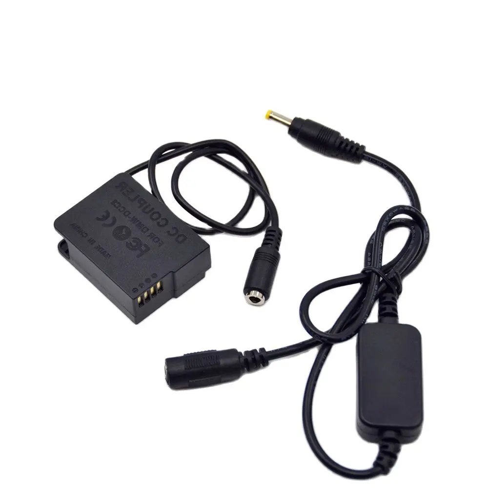 

12V-24V Step Down Cable DMW-DCC8 DC Coupler DMW-BLC12 BLC12E Dummy Battery for Lumix GX8 FZ1000 FZ200 G7 G6 G5 GH2 Camera
