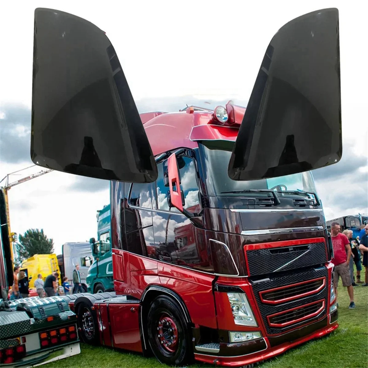 1 Pair Car Front Corner Deflector Panel Fit for Volvo Fh4 Iv Euro 6 Truck 82392945 82392946,