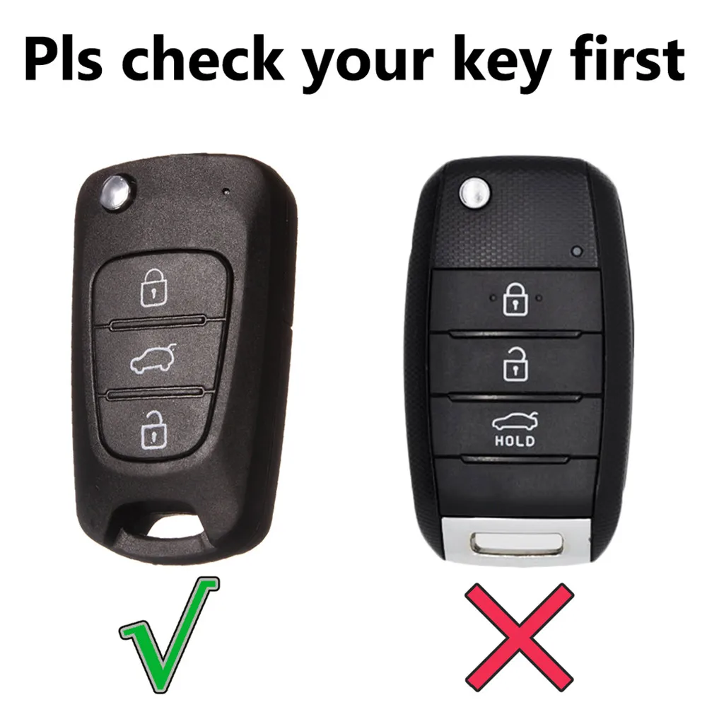 Silicone Key Case Fob For Kia Rio Soul Venga Picanto Rio Sorento Ceed Sportage For Hyundai i20 i30 Veloster ix20 Remote Cover