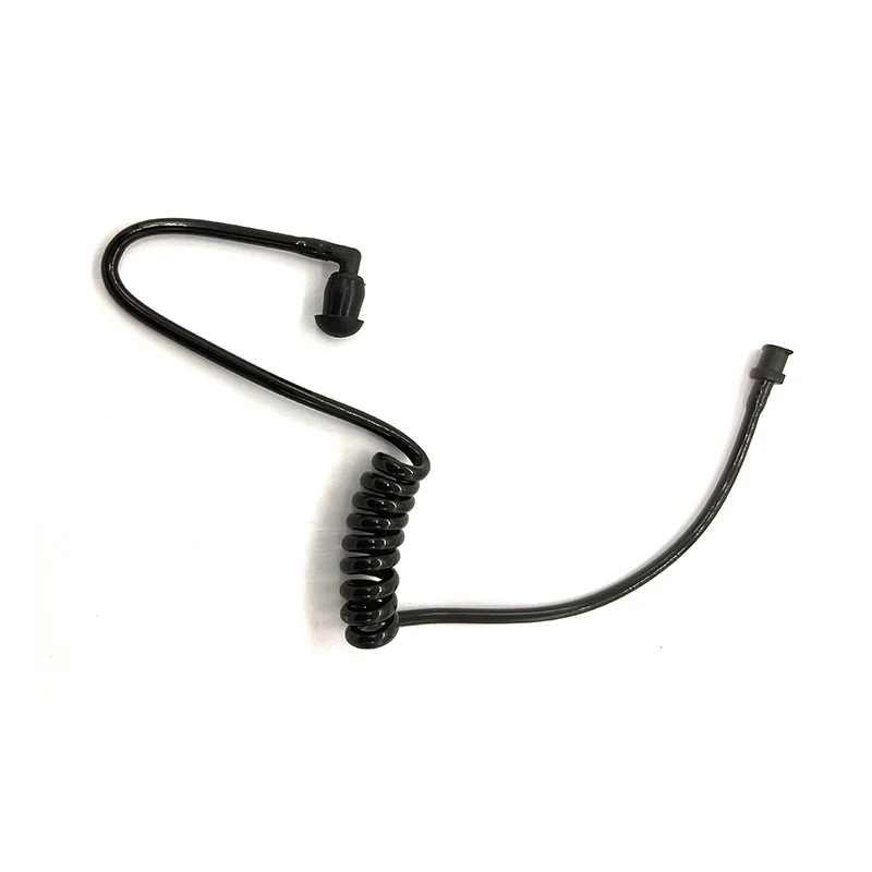 Wymiana słuchawki RISENKE z czarną rurką, akustyczna z wkładką do dwukierunkowych słuchawek radiowych, Motorola Kenwood Walkie Talkie,2 szt.