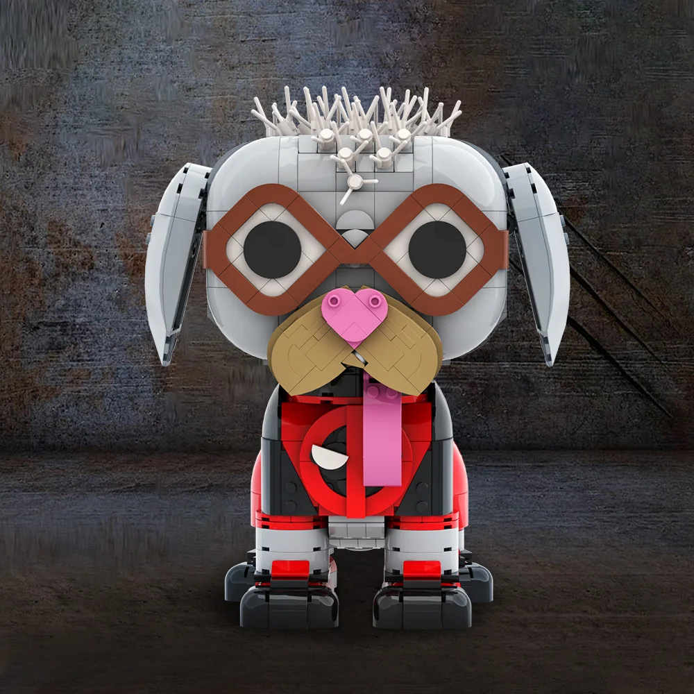 MOC Death God perro Brickheadzs bloques de construcción modelo personaje del juego personaje de acción ladrillos DIY ensamblados para regalo de niños