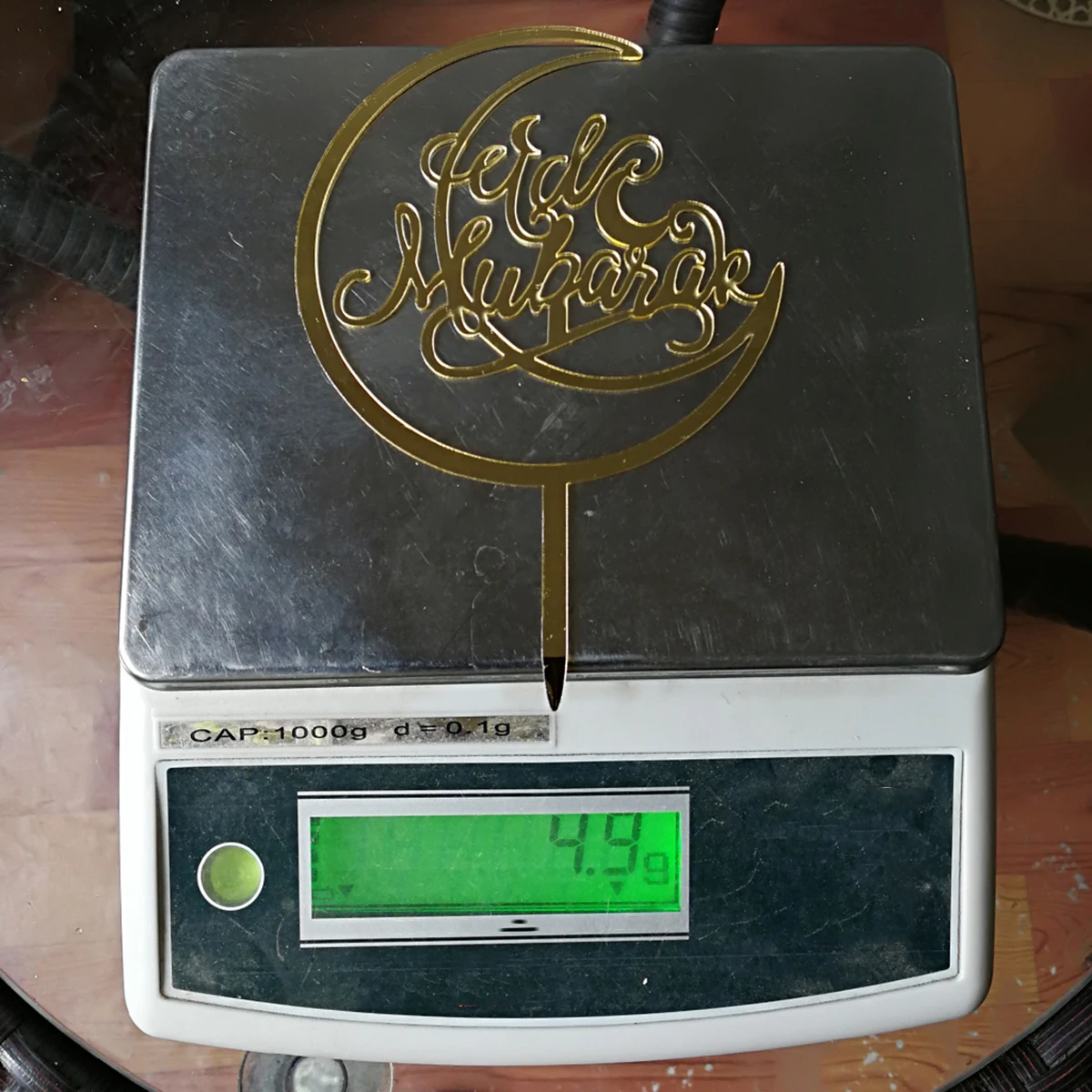 

Golden Cake Flag Topper for Muslim Eid Mubarak Decor Birthday Wedding Baby Shower Party Supplies Food Safe Cake