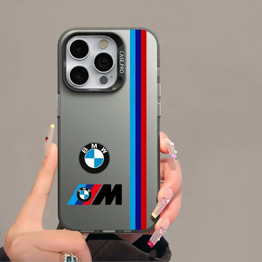 Red Blue Line Bbmm Ww Sport Car Phone Case for Apple iPhone 16 15 Pro Max 14 Plus Bumper Capa Cover