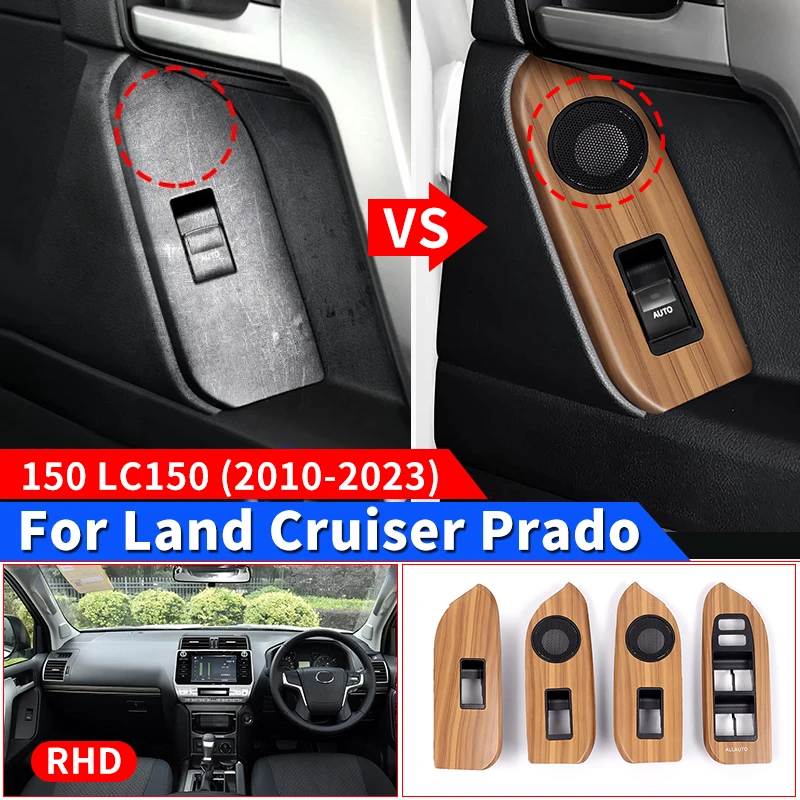 

For Toyota Land Cruiser Prado 150 LC150 2010-2023 Driver Side Door Control Panel Replacement Interior Modification Accessories