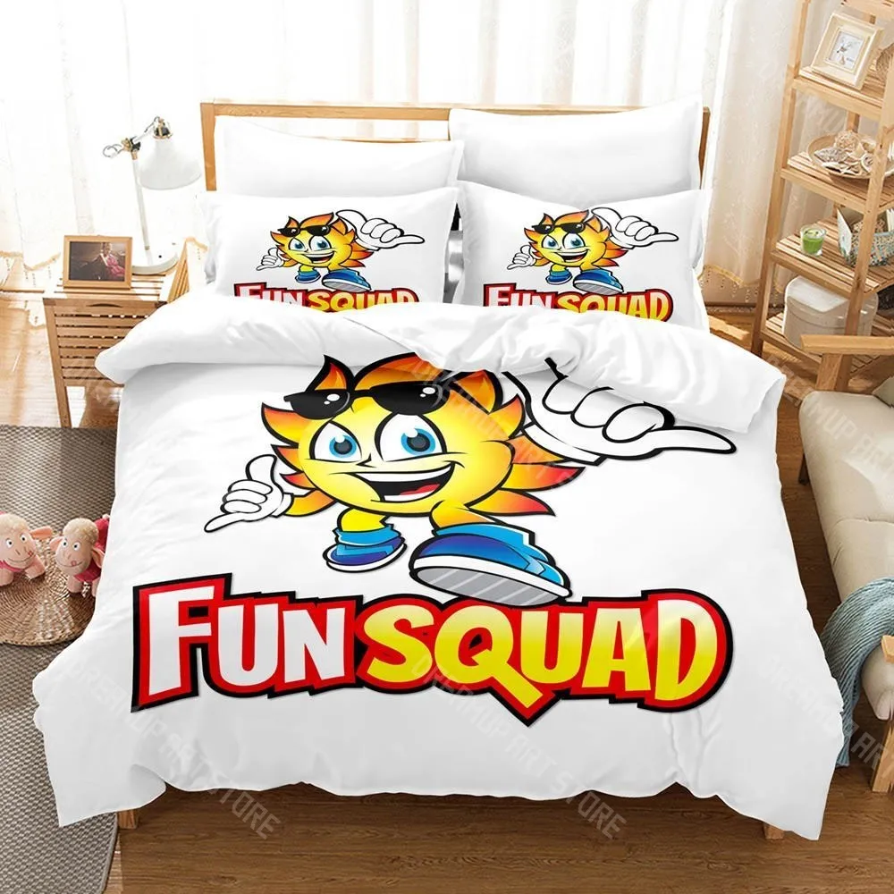 3D Printed Fun Squad Bedding Set for Boys Girls Duvet Cover Pillowcase Twin Queen King Full Single Double Sizes