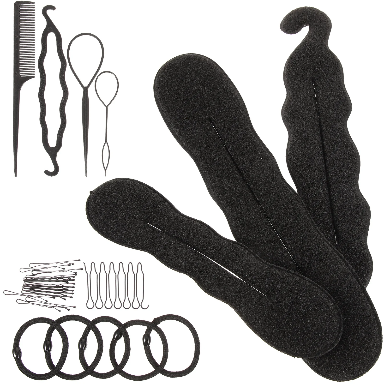 1 مجموعة 1 مجموعة المحمولة أدوات تصفيف الشعر عدة مقاطع التواء للنساء Diy بها بنفسك كعكة صناع سريعة أوبدو اكسسوارات كعكة الشعر صنع أدوات