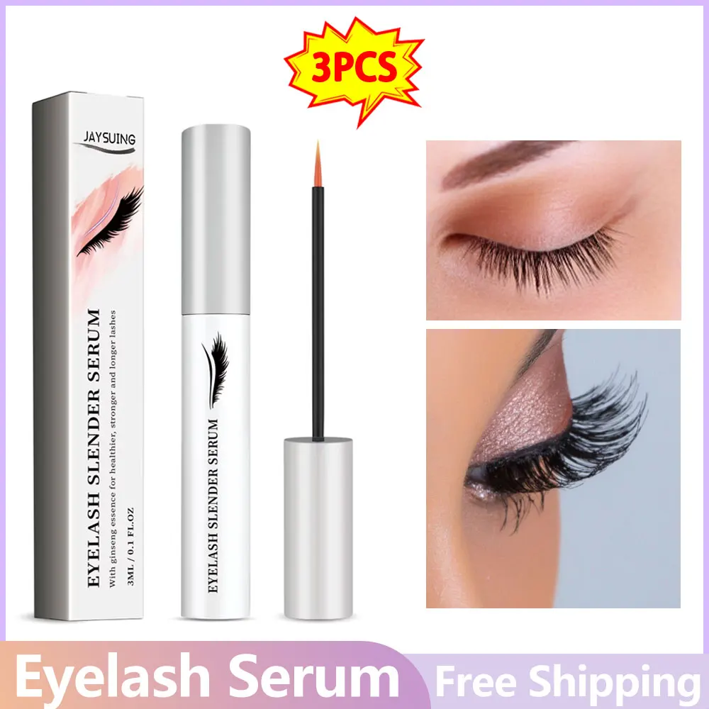 3pcs  Eyelash Eyebrow Grown Thick Slender Curling Waterproof Mascara Lasting Non Smudging Non-halo Non-caking Eye Cosmetics