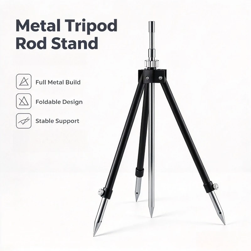 All Metal Carp Fishing Tripod Rod Pod, Quick Fold Bracket for European Casting Sea Rod Angling Tackle
