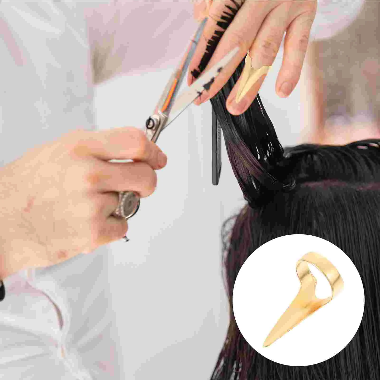 Layered Barber Tools Finger Claws Parting Ring for Braiding Hair Sectioning Rings Nail