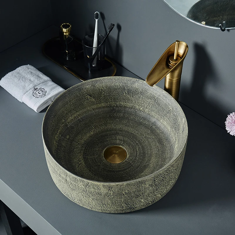 

Oval Jingdezhen Bathroom ceramic sink wash basin Counter Top Wash Basin Bathroom Sinks oval basin sink bowl