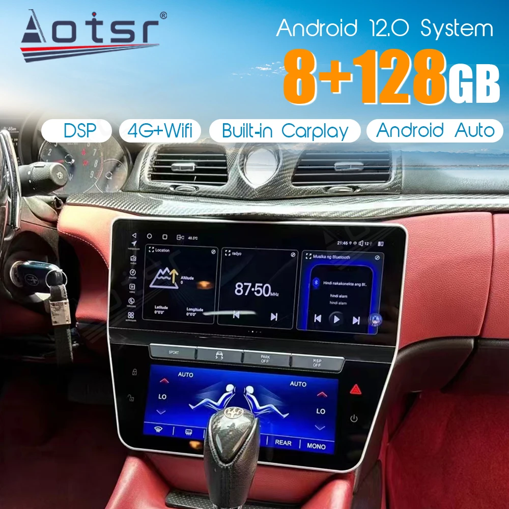 

12.3 Inch Android 12 Qualcomm For Maserati GT GC Grancabrio GranTurismo 2007- 2017 Car Radio GPS Navigation Multimedia Player