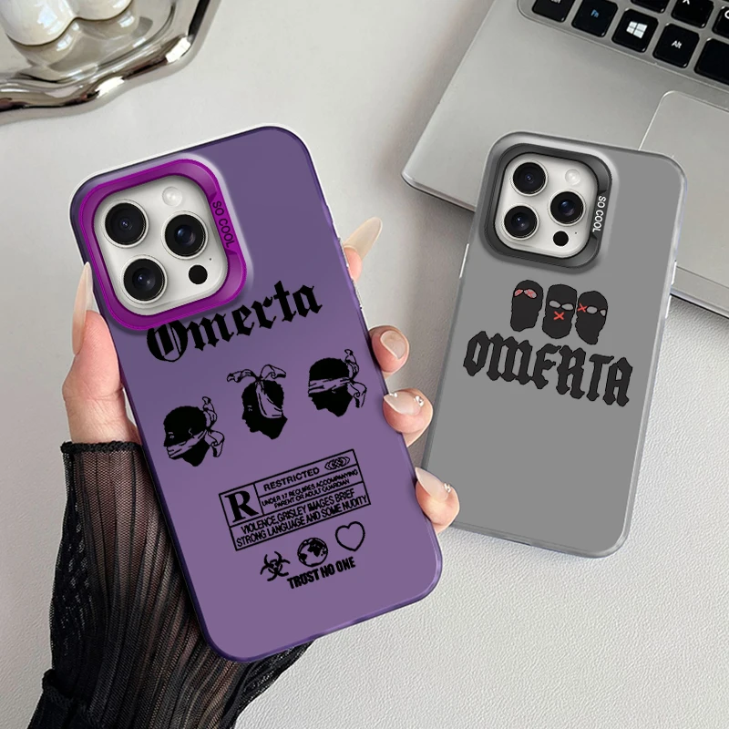 Hot Omerta Maes iPhone 16 15 14 13 12 11 mini Pro Max X XR XSMAX 8 7 Plus P-PAULS Anti Fall Matte Back Cover TPU Fundas Coque
