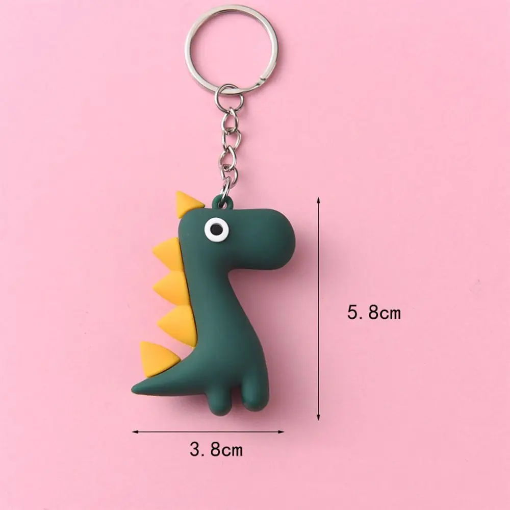 Cartoon Little Dinosaur Chaveiro, bonito durável saco charme pingente, multi-função mini porta-chaves, alta qualidade