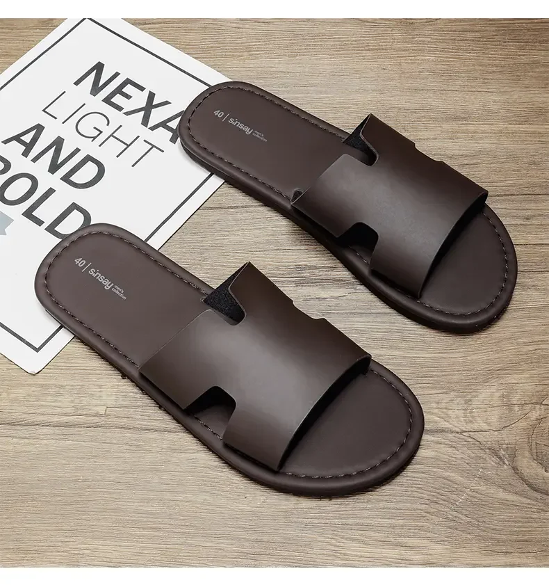 Men's One Strap Roman Sandals Slippers, Cross Border Fashion Casual Slides Plus Size Large Size Outdoor Shoes