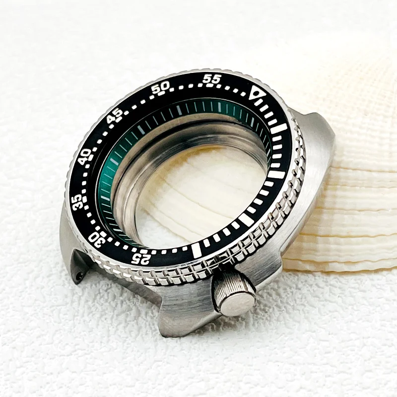 وزارة الدفاع 44 مللي متر السلاحف ساعة حالة الكابتن ويلارد صالح ل 7s26 NH34 NH35 حركة الأخضر مضيئة الحافة الدائري NH34 NH35 مشاهدة الحالات