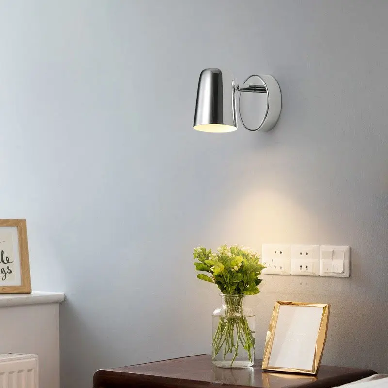 

Modern Minimalist Led Wall Lamp Bedroom Bedside With Switch Reading Light Nordic Hotel Living Room Sofa Background Lighting
