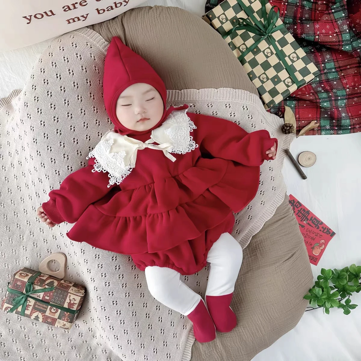 abbigliamento-per-bambini-tutina-autunnale-e-invernale-calda-festiva-carina-con-cappello-staccabile-gonna-rossa-per-gattonare