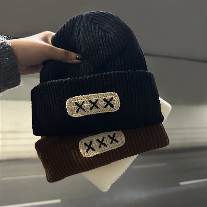 Warm Hat Female Autumn Winter Korean Version of All Solid Color Casual Student  knitted Hat New