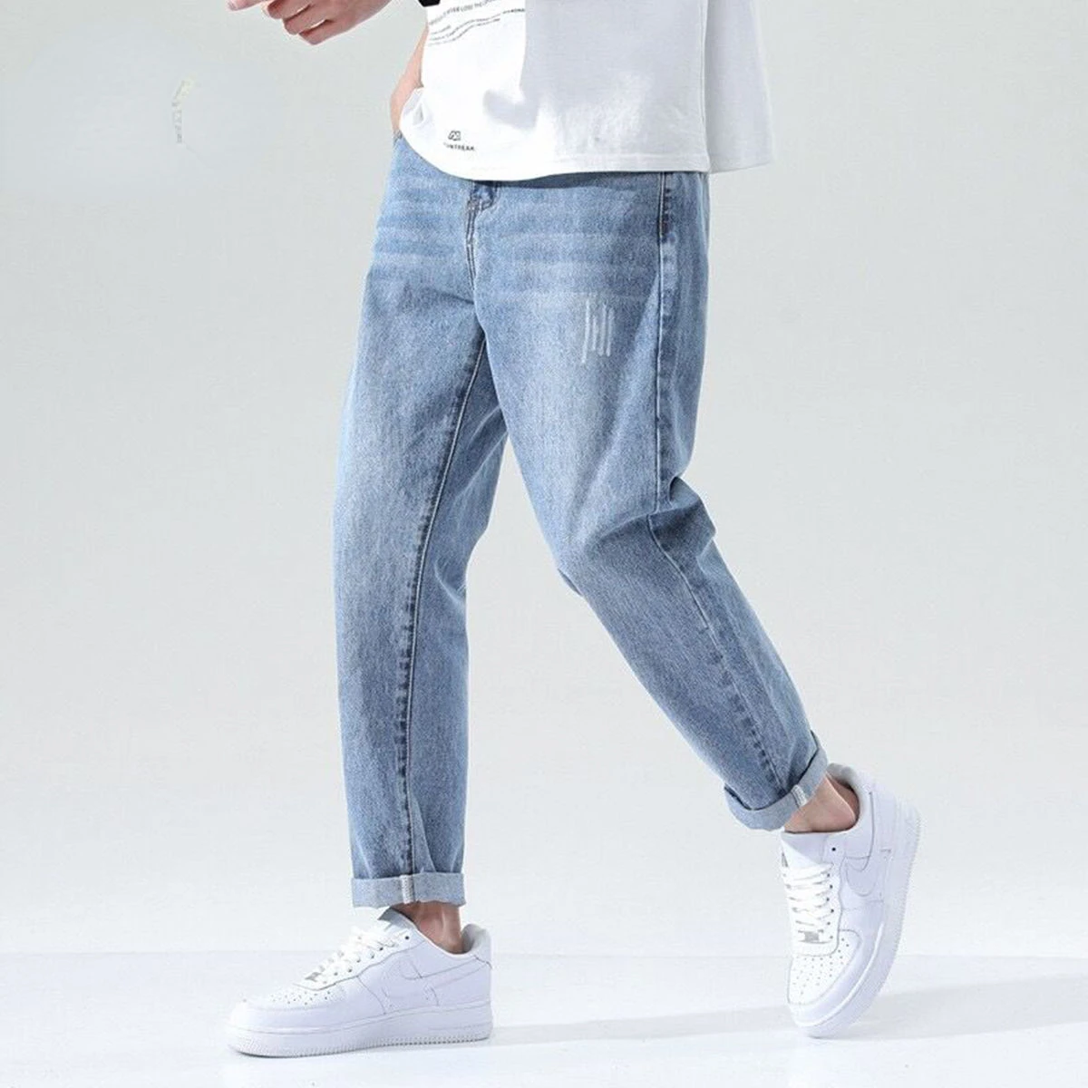 

2023 Male Brand Top Quality Classic Style Men Spring Summer Jeans Business Casual Stretch Cotton Denim Male Trousers G95