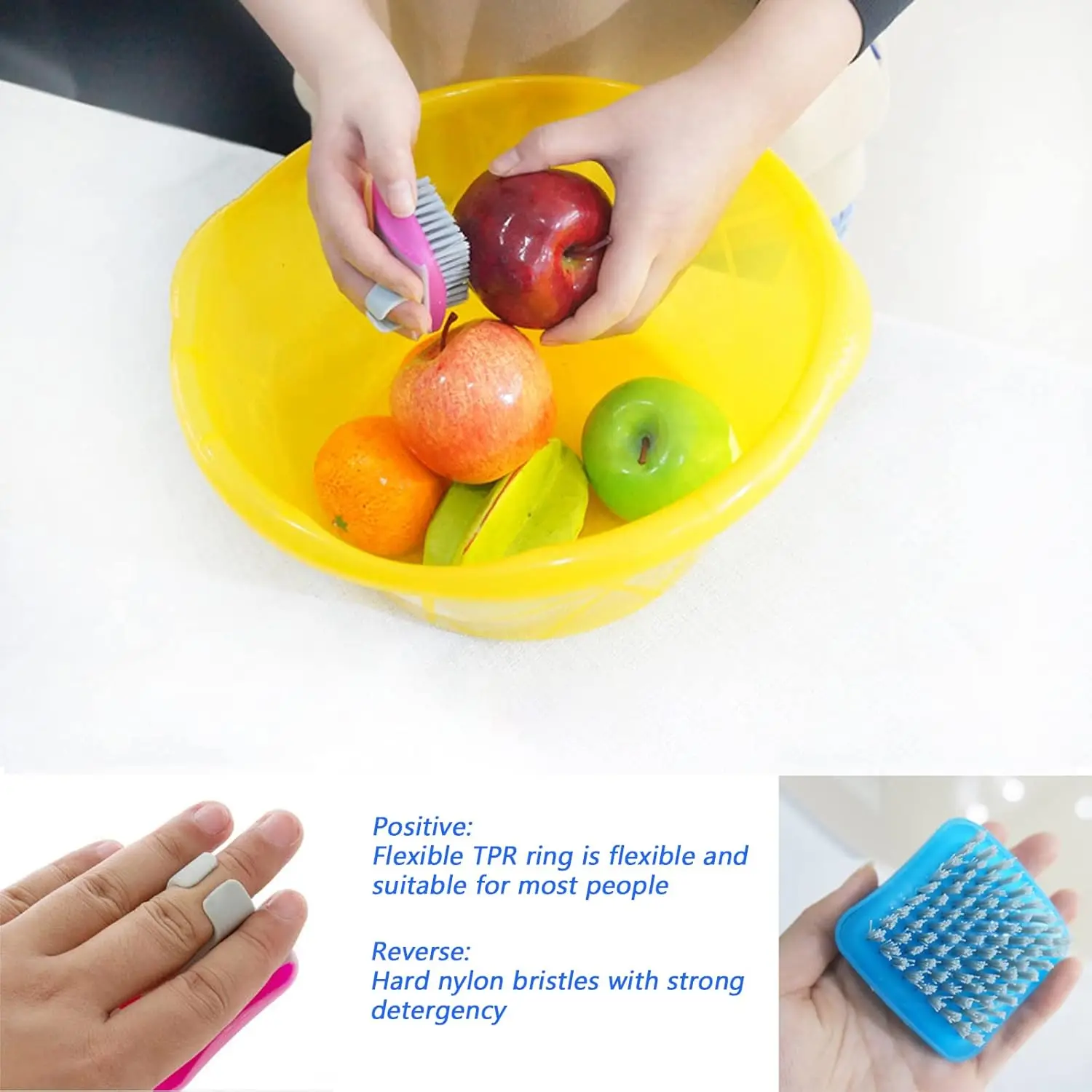 Vegetable Brush Set Potato Scrubber Food Carrot Pattern Flexible Bendable Cleaning Tool Mushroom Potato Corn Egg Kitchen Supplie