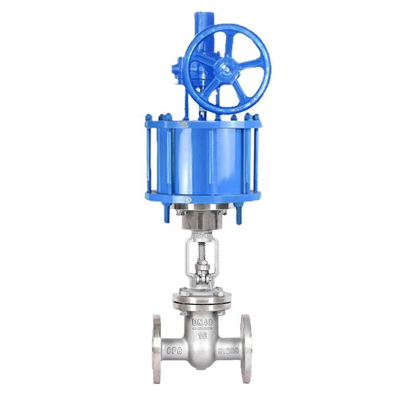 

Double Flange Pneumatic Operated Knife Gate Valve Stainless Steel Clas150 4inch Pneumatic Actuator Air Control Knife Gate Valve