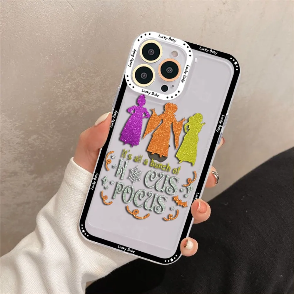 Disney Hocus Pocus Phone Case For iPhone 13 14 Pro Max XS XR 12 11 Pro 13 Mini 6 7 8 Plus Soft Clear Back Cover