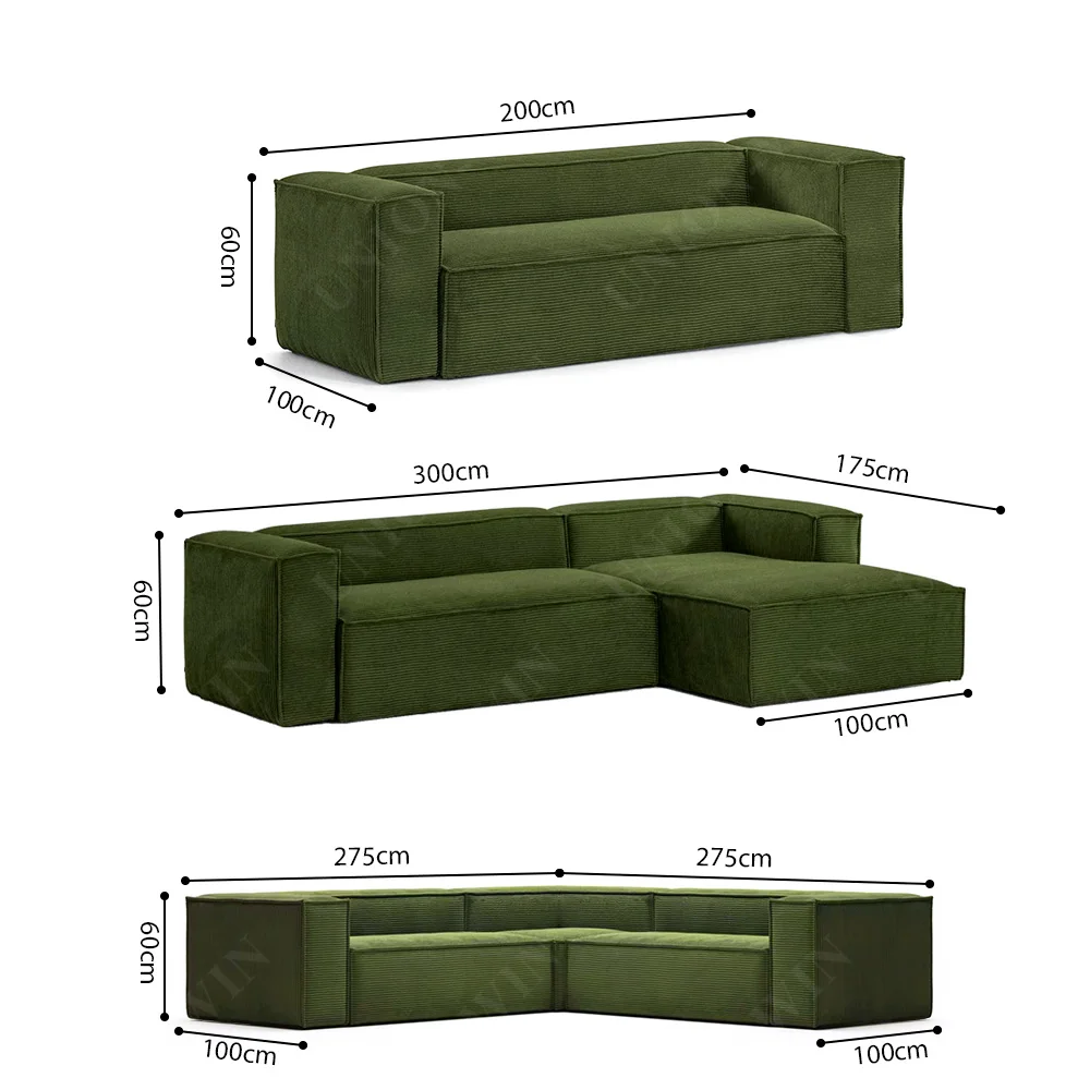 Modern Tufted Modular Fabric Compressed Sectional Sofa Set L-Shaped Corner Unit for Hotels Villas Apartments Living Room Use