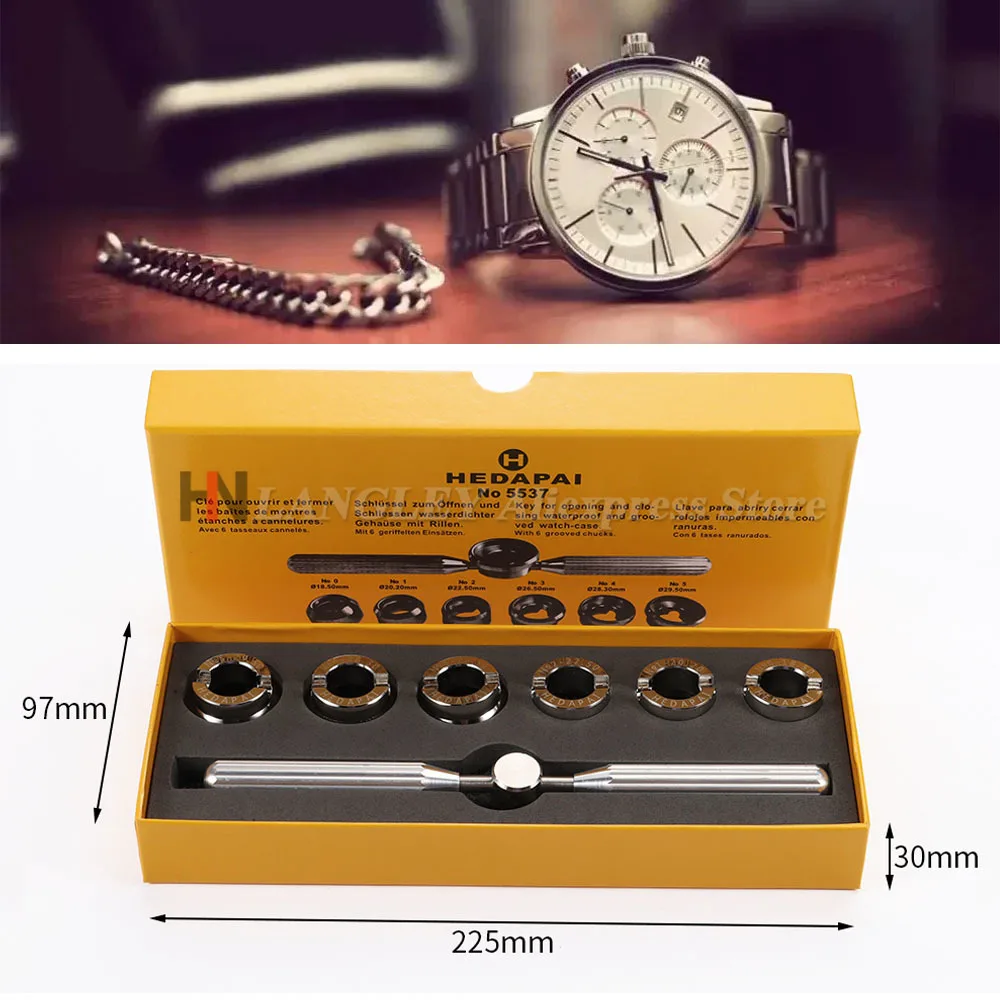 5537 Watch Back Cover Remover Screw Wrench Opener Pro Back Case Opener Cover Remover for Rolex for Tudor Watch Repair Tools Kit