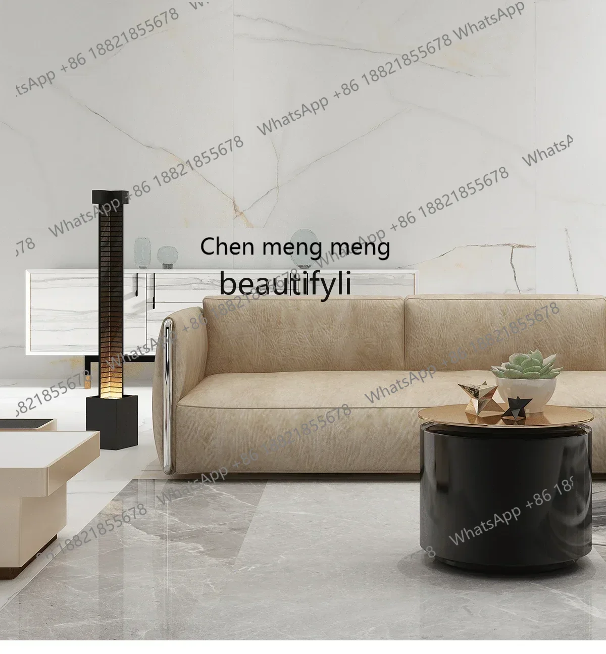 SS new style  ssModern light luxury flowing water ornaments living room attracting wealth water feature ground water curtain wal