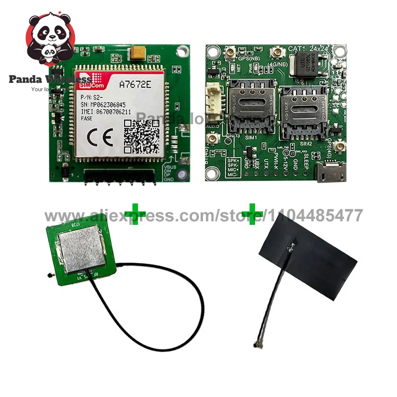 SIMcom A7672E-FASE Core Board A7672E-FASE Development Board LTE CAT1 + Voice + GNSS A7672E-FASE 1PCS Met GPS