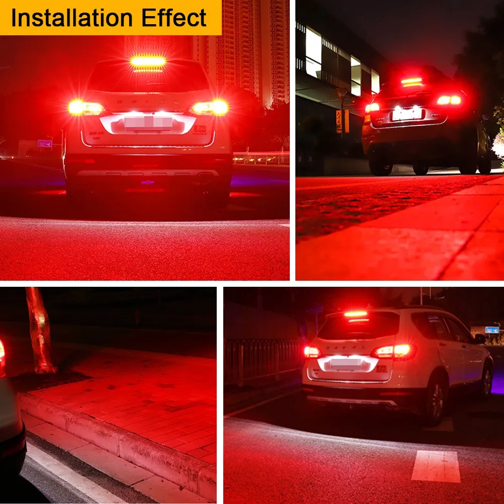 1 PCS 1156 Strobe Canbus Brake Light 1157 py21w For Car LED Bulb Car Tail Lamp 12V 27SMD Red Stop Light  Parking Lamp 7440 7443