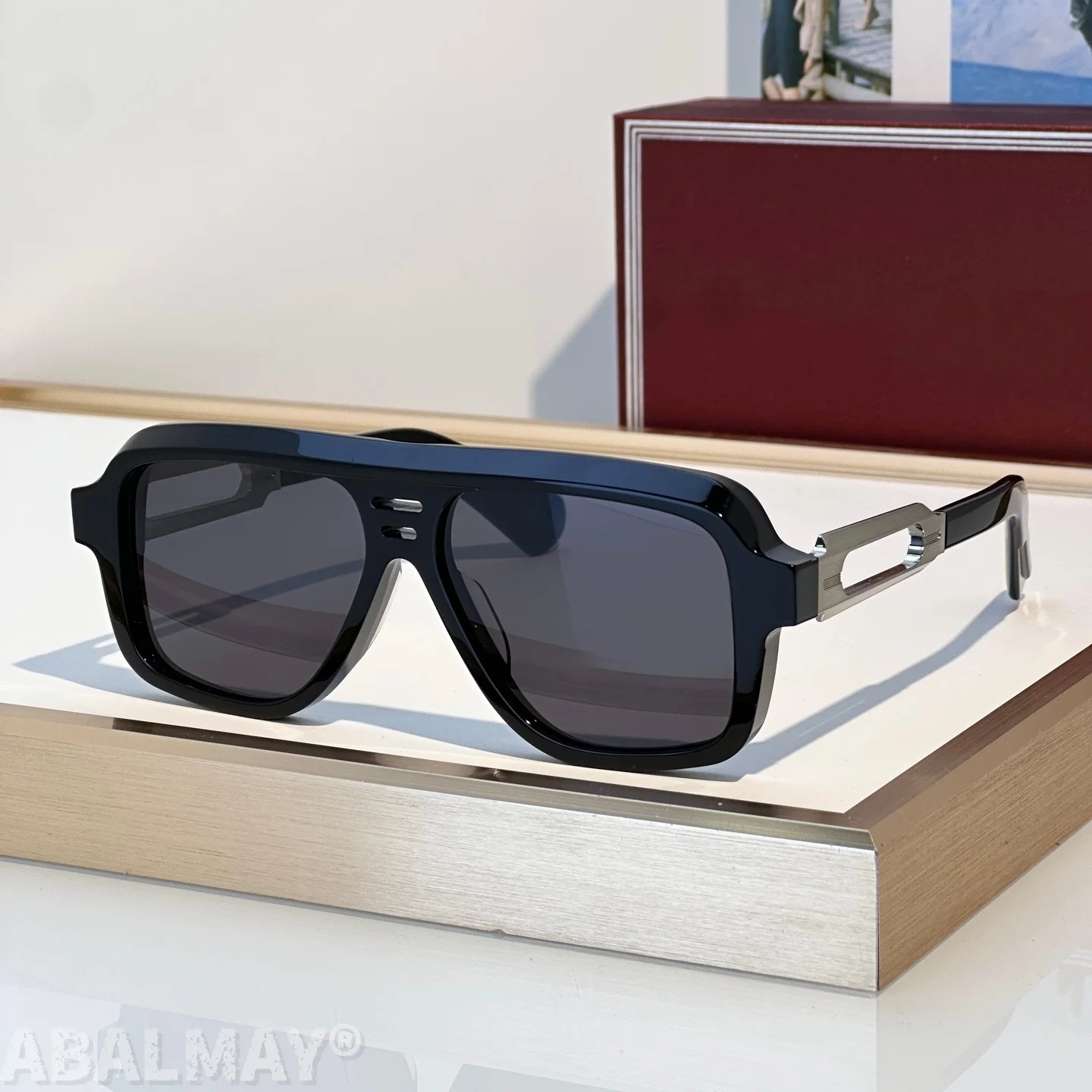 

FUGUE 55-14 Top Quality Mens Sunglasses for Women Classic Punk Luxury Acetate Titanium UV400 Designer Sunglasses with box